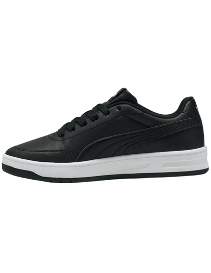 Tenis Puma Court Classic Clean Jr Negros para Niña