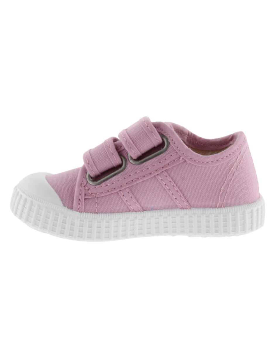 Zapato Victoria Petalos de Lona con Dos Velcros para Niña