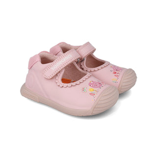Zapato Niña Mercedes Rosa con Velcro - BIOMECANICS