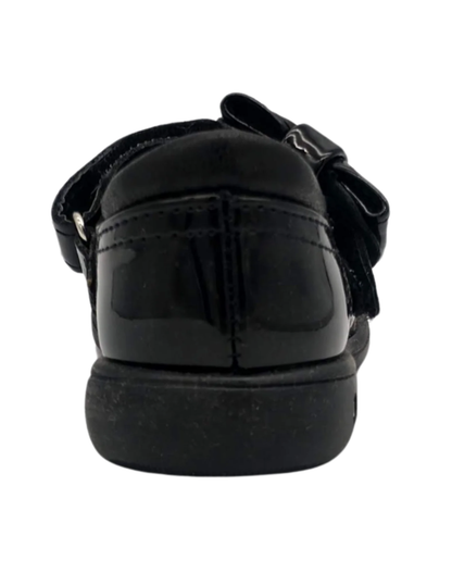 Zapato de Carol Escolar Chabelo Negro Con Moño y Velcro para Niña