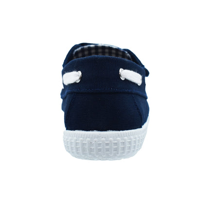 Zapatos Pekis Top Sider en Pique Marino con Velcro para Niño