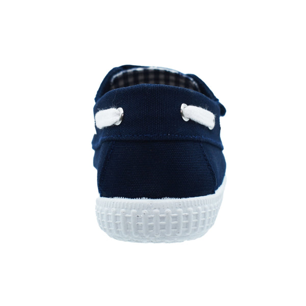 Zapato Náutico Pekis en Pique Azul Marino con Velcro para Niño