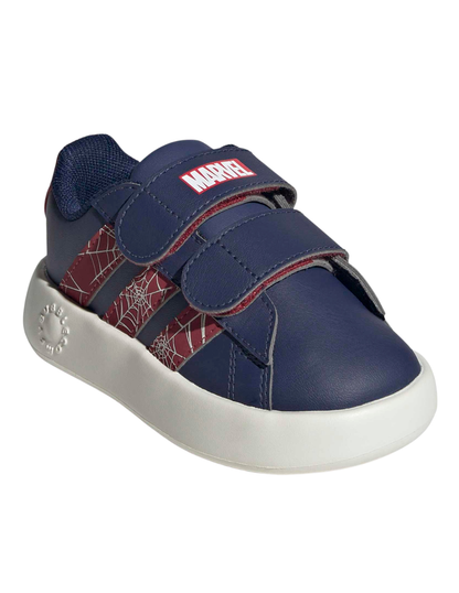 Tenis Adidas Grand Court Spider-Man Cf I Azul Para Niño