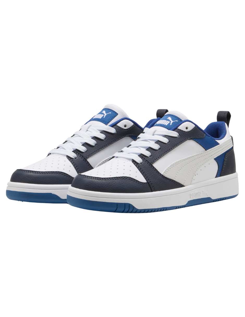 Tenis Puma Rebound V6 LO JR Blancos para Niño