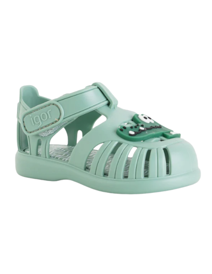 Sandalia Igor Croco Con Velcro Matchas Para Niño