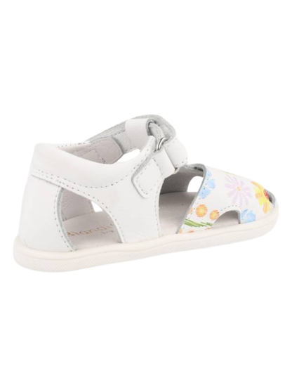 Sandalia Blanditos Barefoot Estampada Blancos para Niña