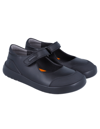 Zapato Biomecanics Escolar Puntera Con Velcro Negros para Niña