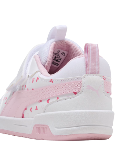 Tenis Puma Multiflex 2 Hearty V PS Blancos para Niña