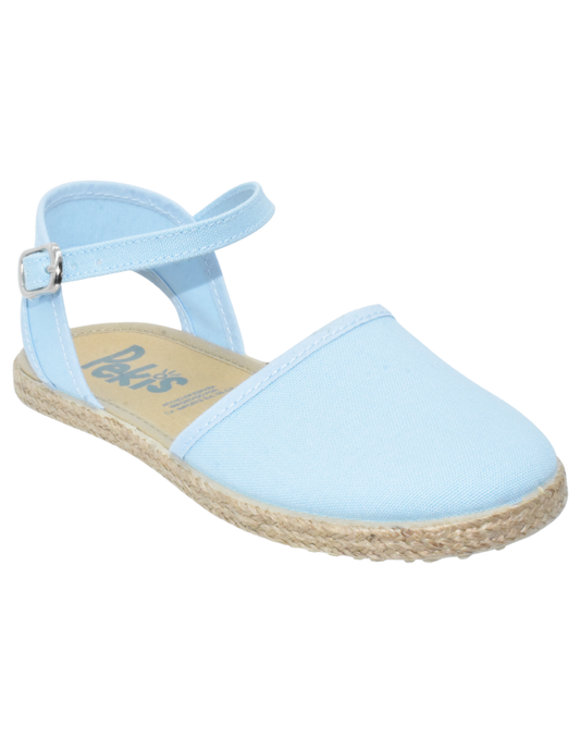 Zapato Pekis Valenciana Hebilla pique Azules para Niña