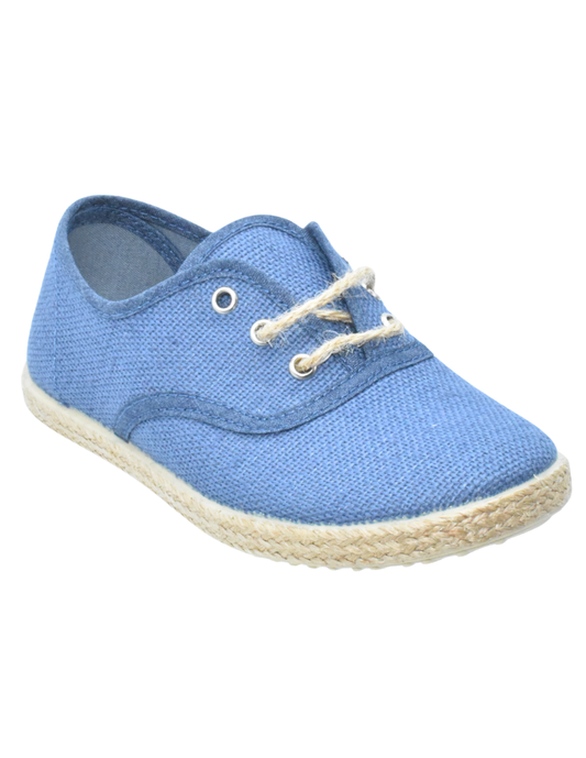 Zapato Pekis Cordones yute lino Aceros para Niño