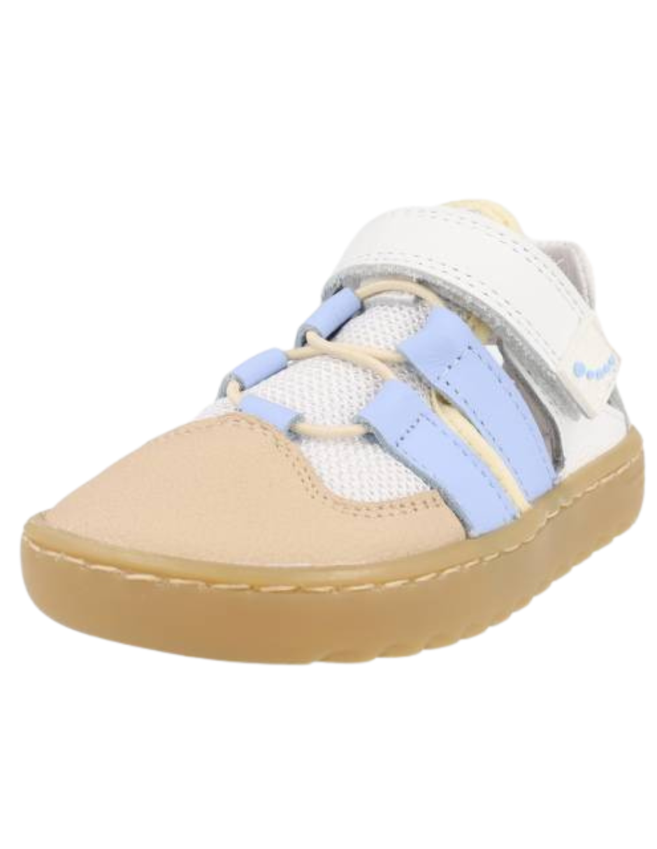 Sandalia Blanditos Barefoot Con Velcro Blancos para Bebé (Unisex)