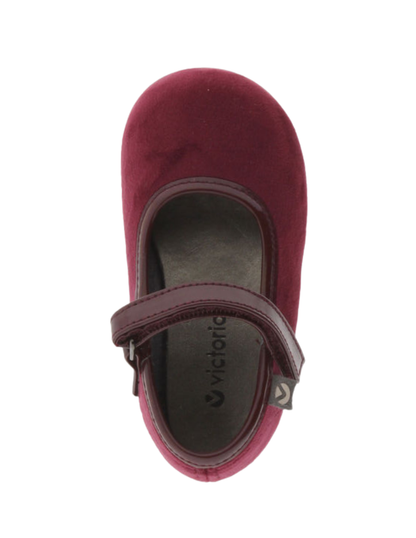 Merceditas Victoria Burdeos con Velcro para Niña
