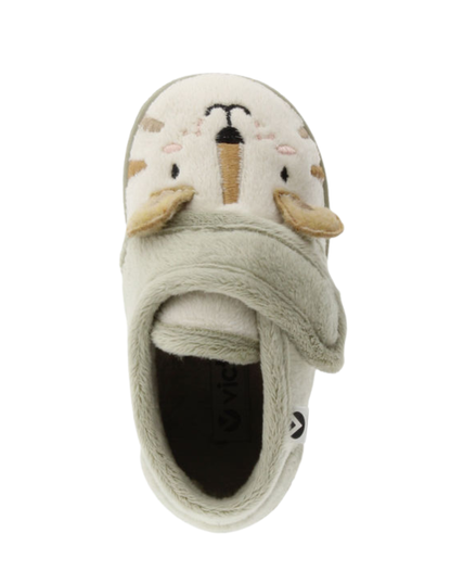 Pantufla Victoria Safari diseño Raton con Velcro para Niño