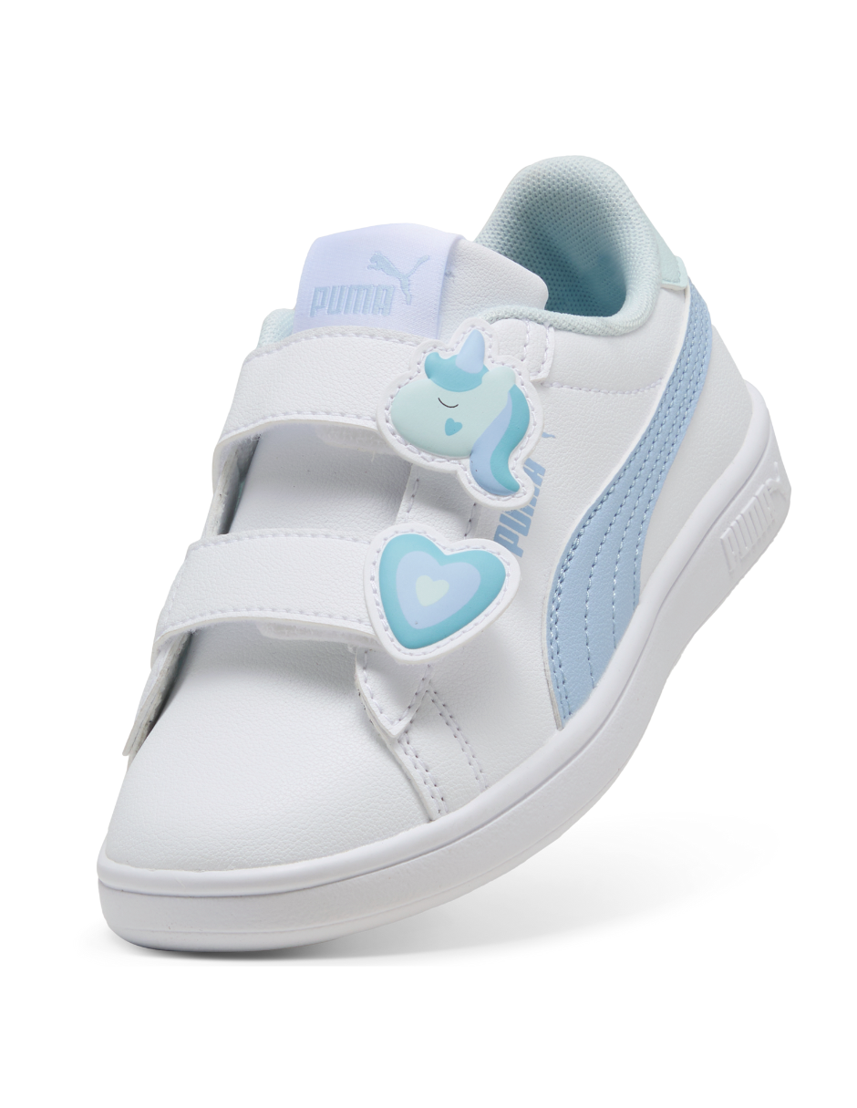 Tenis Niña Puma Smash 3.0 Badges V Ps Blanco -Puma