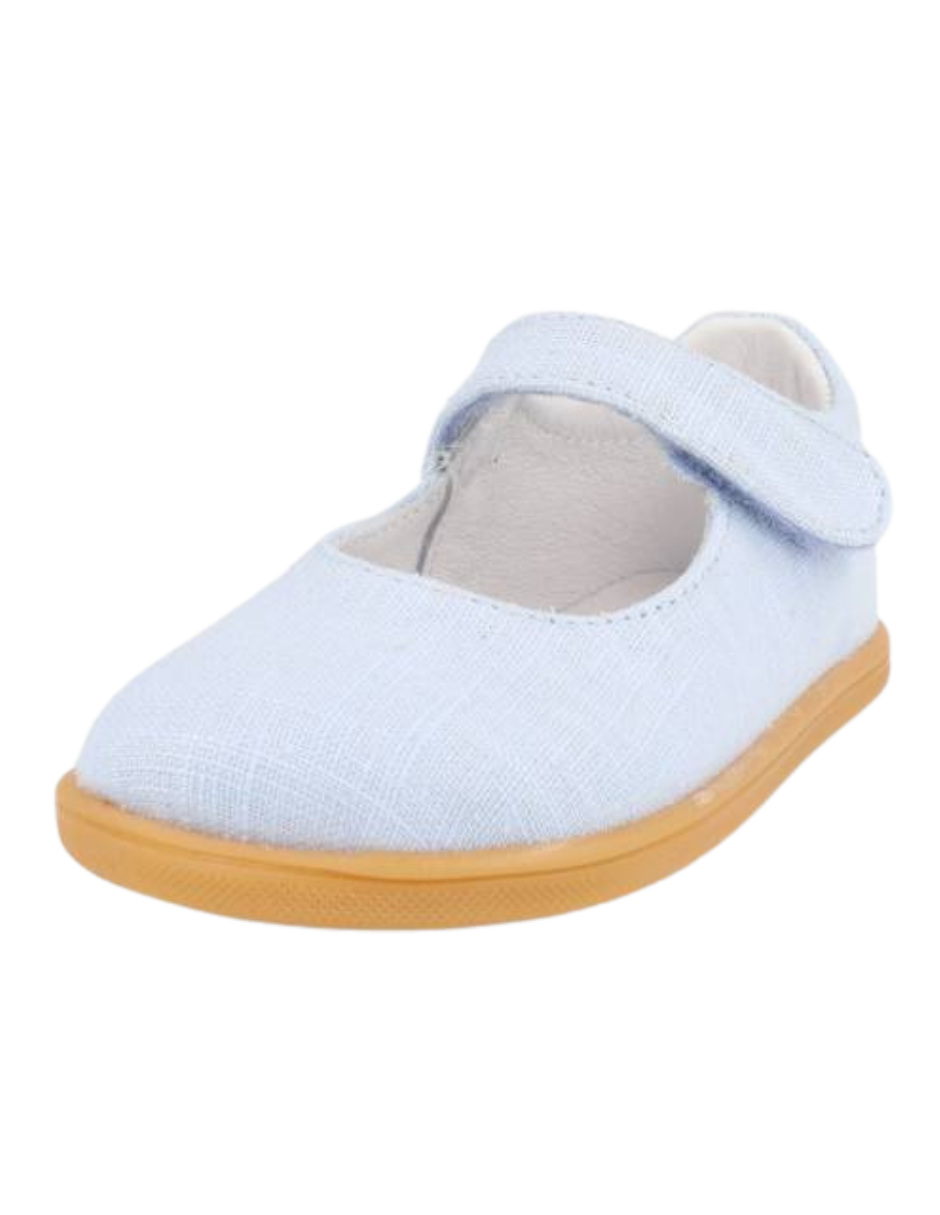 Zapato Blanditos Barefoot MJ Con Velcro Azules para Niña
