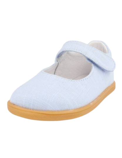 Zapato Blanditos Barefoot MJ Con Velcro Azules para Niña