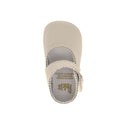 Zapato de bebé en piel con botón – PEKIS