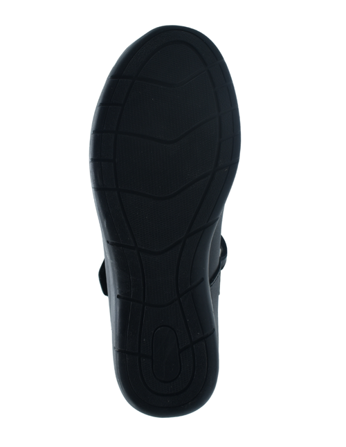 Zapato Escolar Georgie Negro Con Velcro para Niña