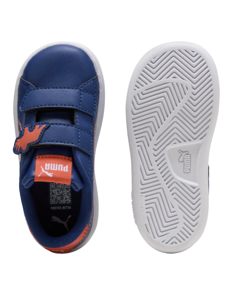 Tenis Puma Smash 3.0 Dino V Inf Azules para Niño