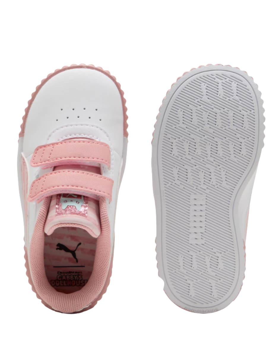 Tenis Puma Carina 3.0 Gabby's Dollhouse V Inf Blancos para Niña