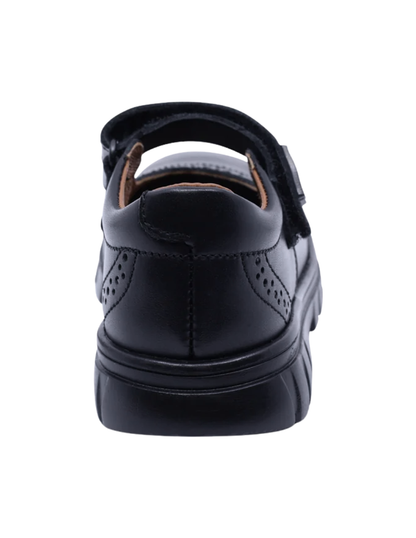 Zapato Coqueta Escolar Punteado Con Velcro Negros para Niña