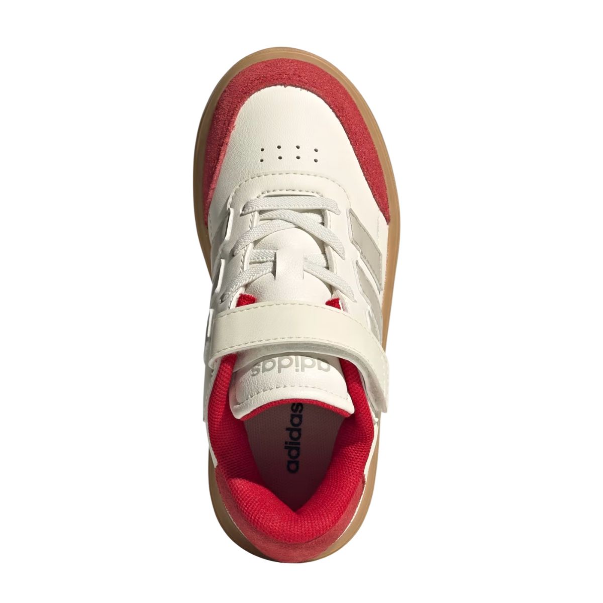 Tenis Niño Courtblock EL C Blanco con Rojo- ADIDAS