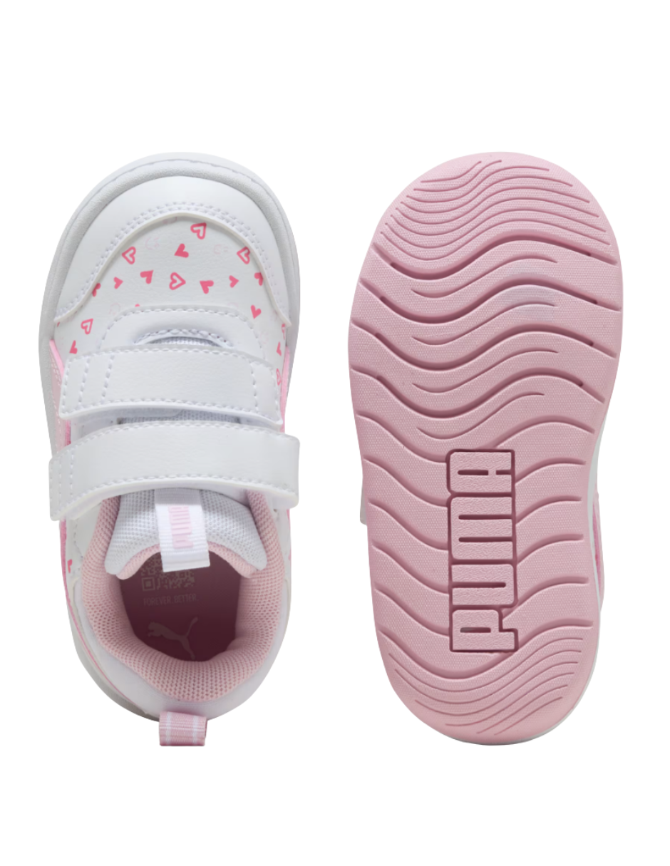 Tenis Puma Multiflex 2 Hearty V Inf Blancos para Niña