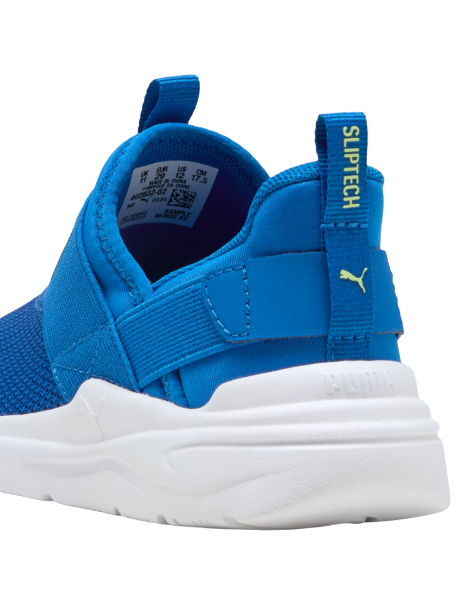 Tenis Puma Soft Wired 2 Sliptech PS Blancos para Niño