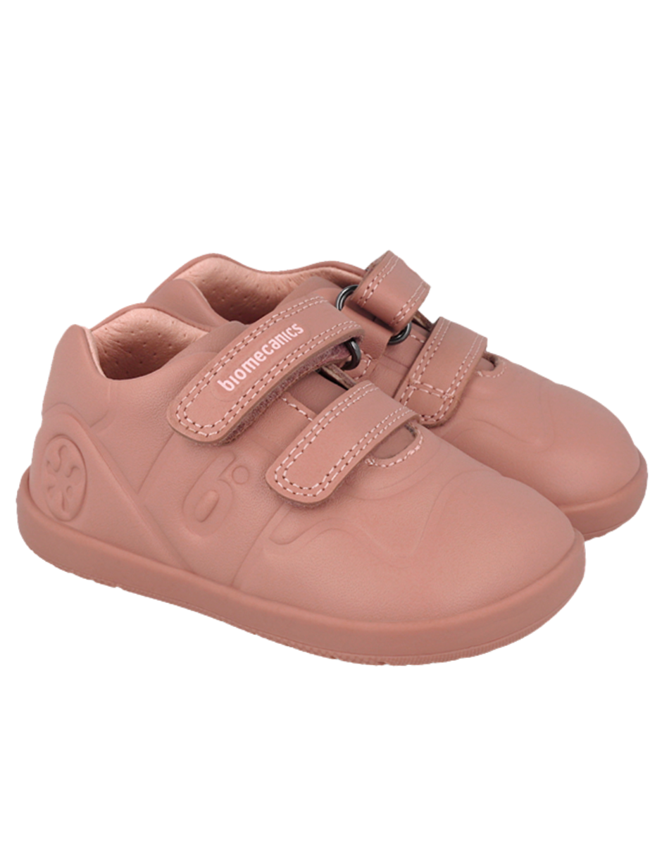 Zapato Biomecanics Wider Doble B Con Velcro Rosas para Niña