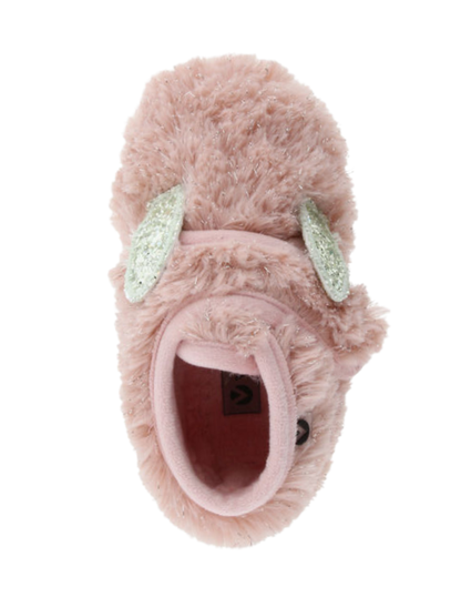 Pantufla Victoria Rosa con Orejas y Glitter para Niña