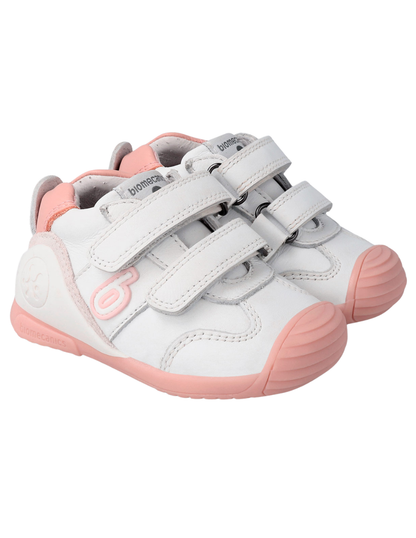 Zapato Basico Biomecanics Blanco-Rosa para Bebe