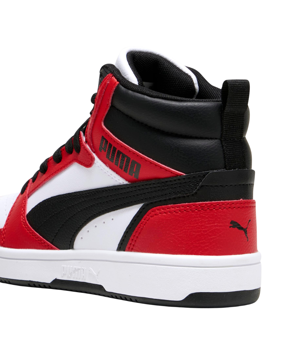 Tenis Puma Rebound V6 Mid JR Rojos para Niño