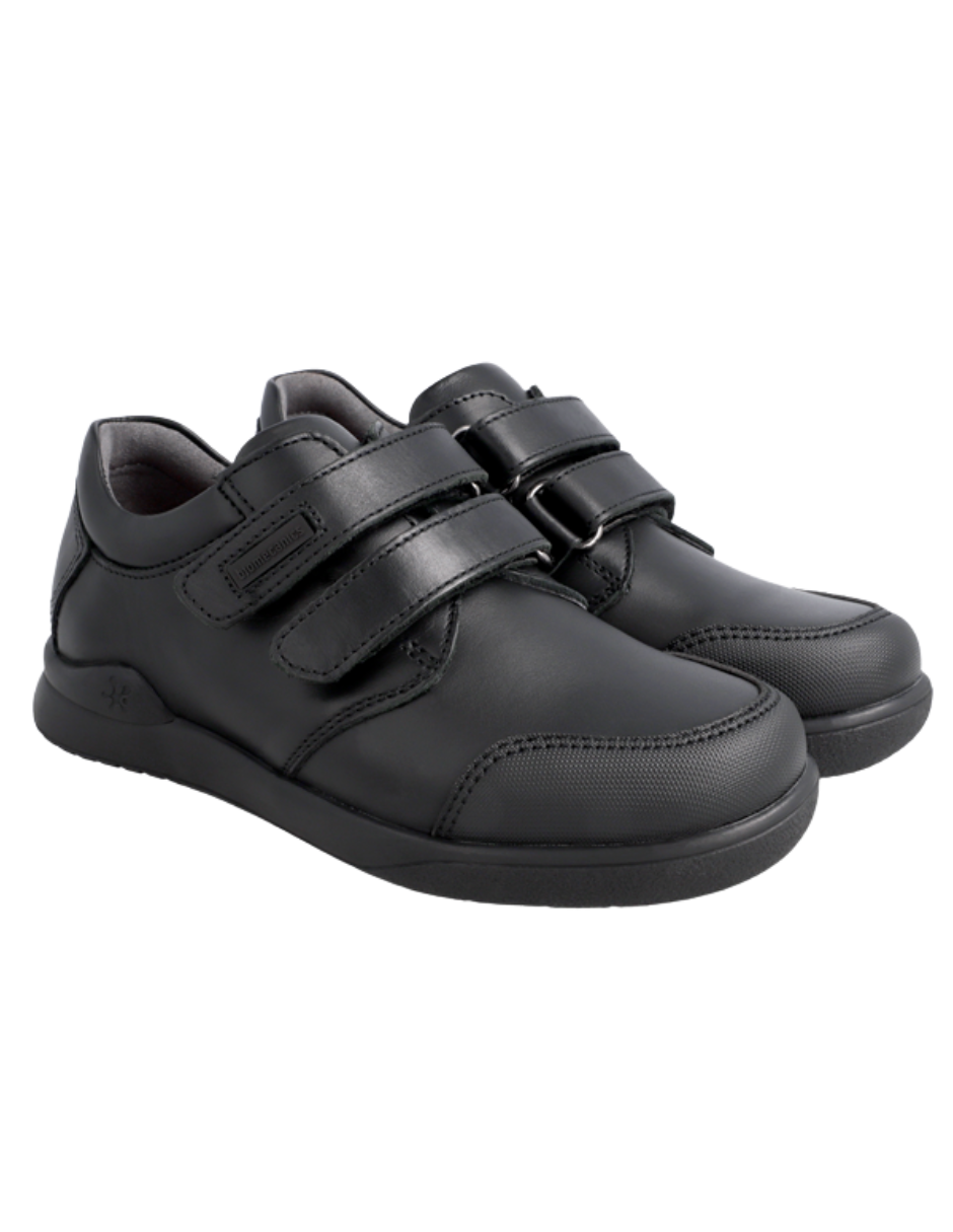 Zapato Biomecanics Escolar Dos Velcros Basico Negros para Niño