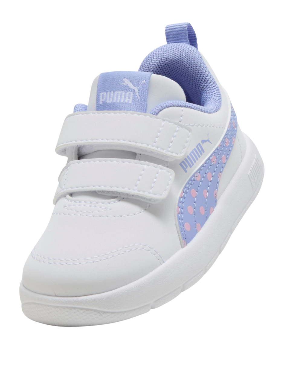 Tenis Puma Courtflex V3 Dotty V Inf Blancos para Niña