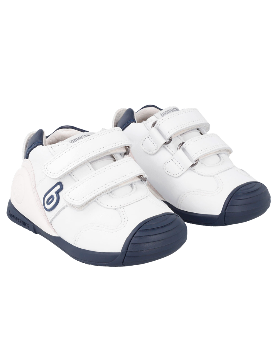 Zapato Basico Biomecanics Blanco-Azul para Bebe