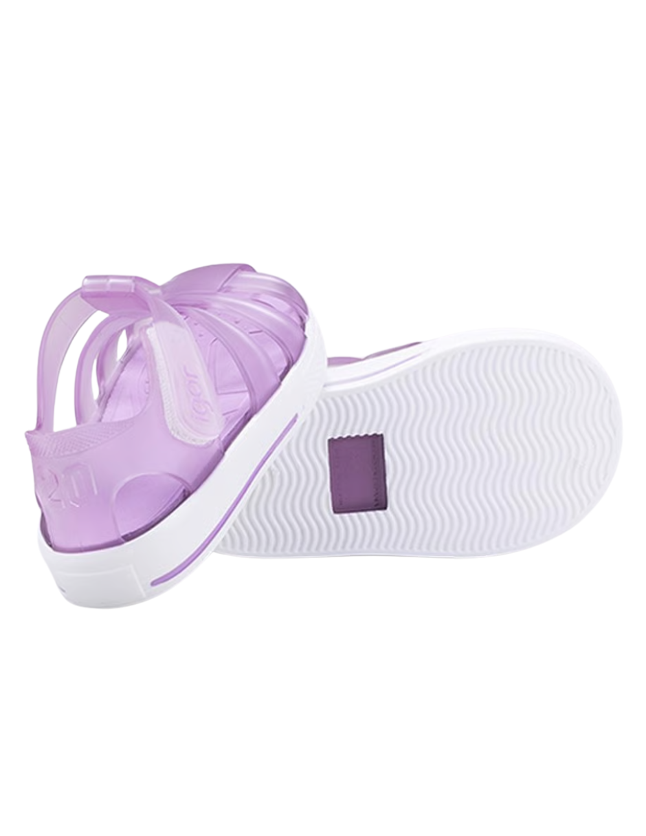 Sandalia Igor Tiras Con Velcro Lilas para Niña