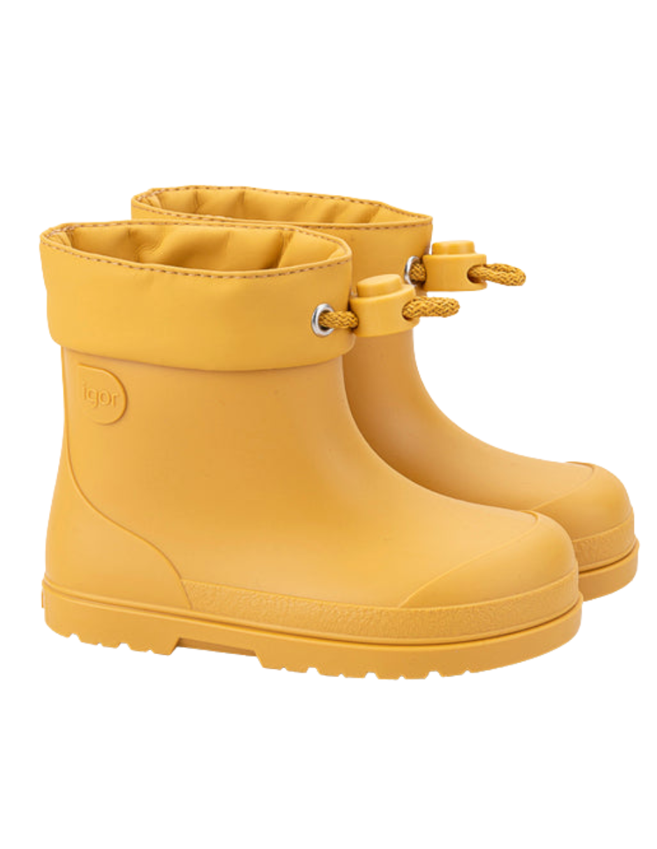 Bota Igor Baja Lluvia Cuello Amarillos para Niños(Unisex)