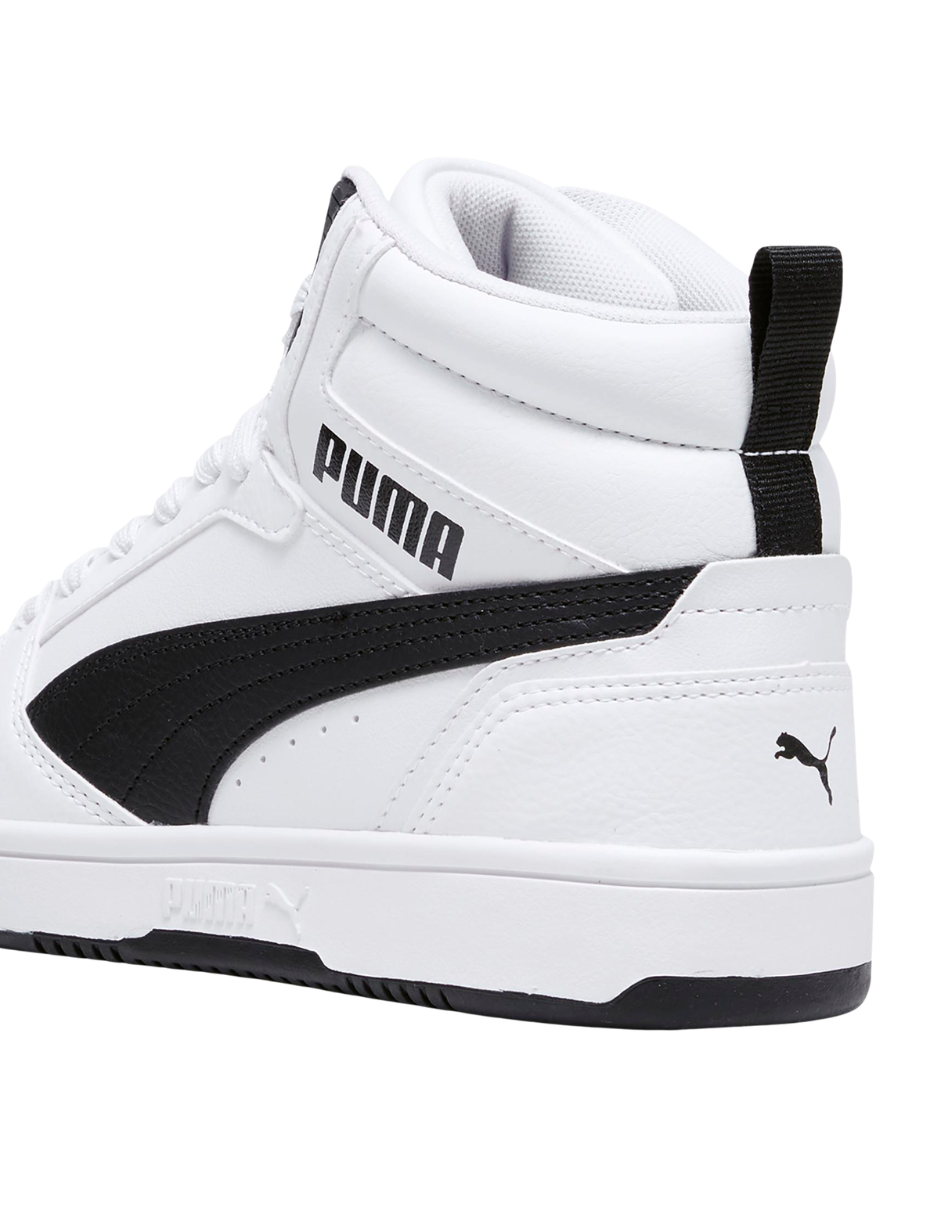 Tenis Puma Rebound V6 Mid JR Blancos para Niño