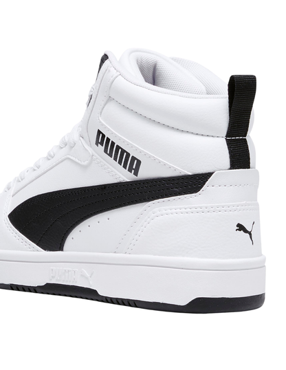 Tenis Puma Rebound V6 Mid JR Blancos para Niño
