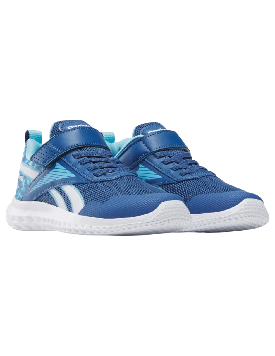 Tenis Reebok Rush Runner 5 Elastic Lace & Top Strap Azules para Niño
