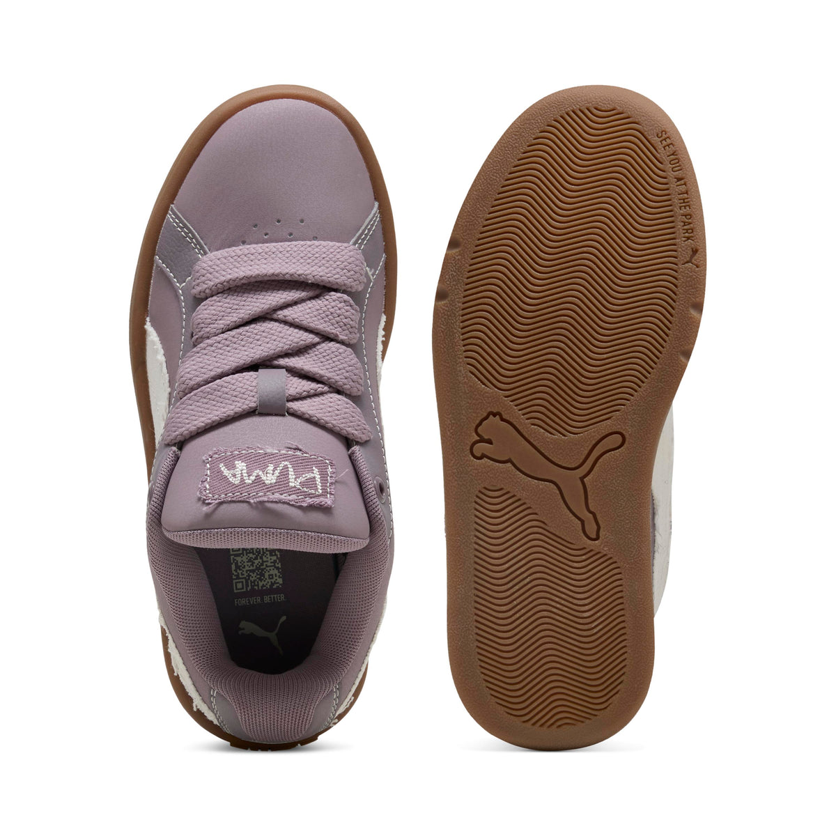 Tenis Puma Park Lifestyle Easy Mid 90S JR Grises para Niña