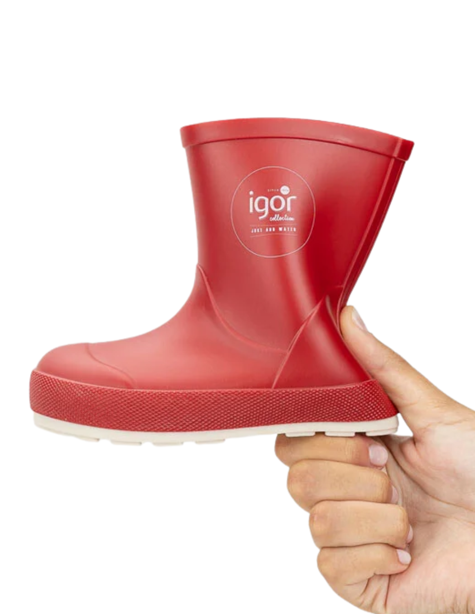 Bota Igor Baja Lluvia Rojos para Niños(Unisex)