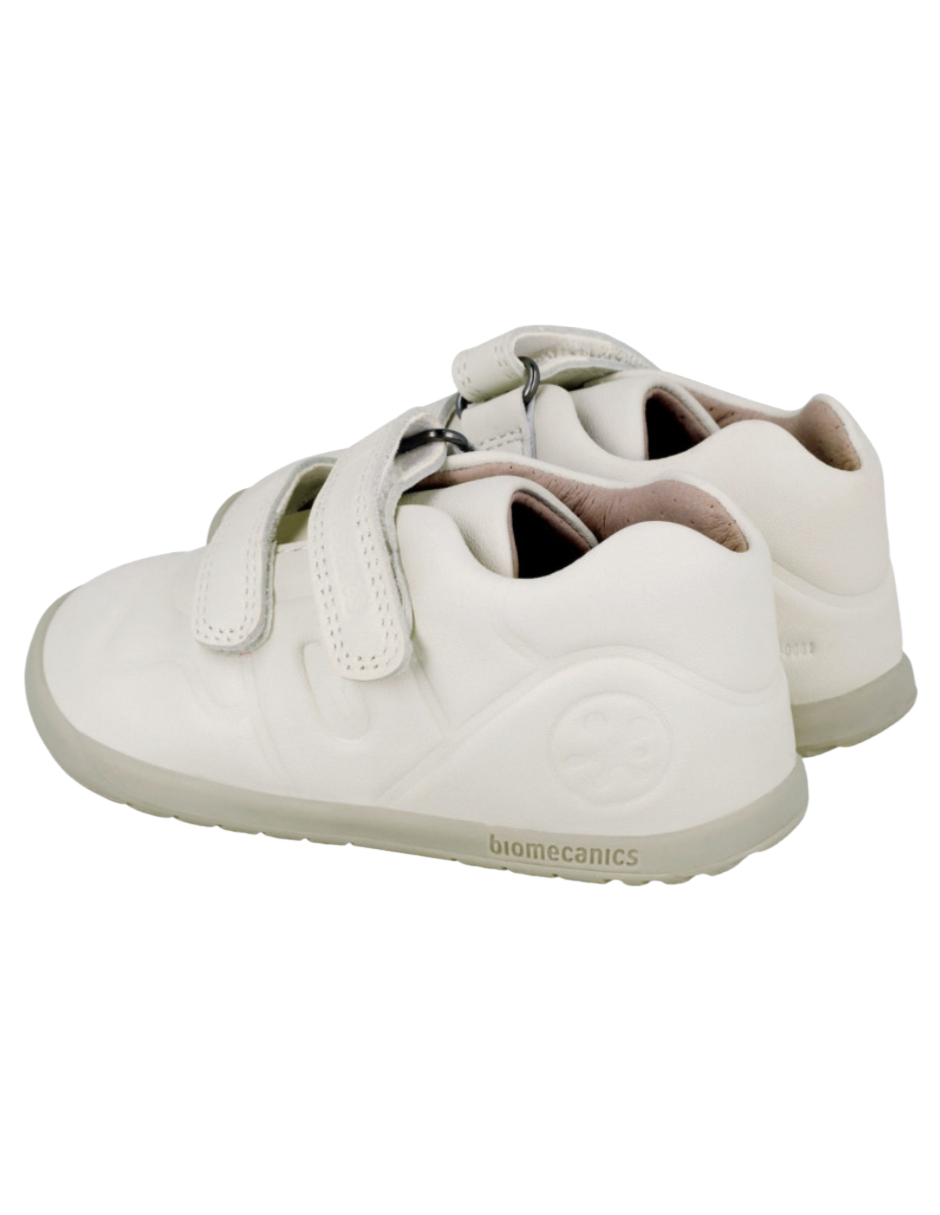 Zapato Barefoot Biomecanics Marfil Velcros con  Dos para Bebe