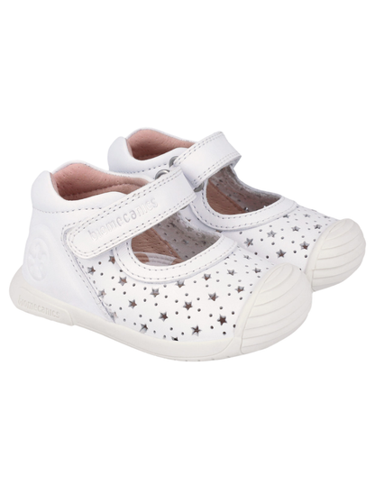 Zapato Biomecanics Blanco Calado de Mercedes para Bebé