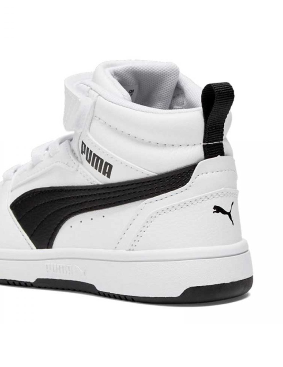 Tenis Puma Rebound V6 Mid AC+ PS Blancos para Niño