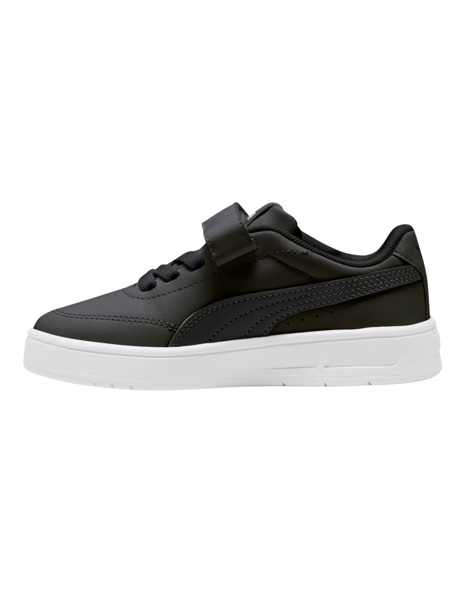 Tenis Puma Court Classic Clean Ac+ Ps Negros para Niño