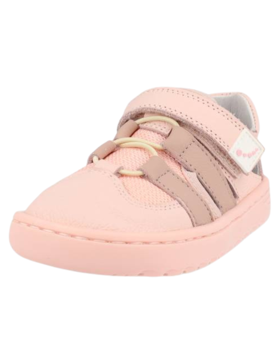 Sandalia Blanditos Barefoot Con Velcro Rosa-palos para Niña