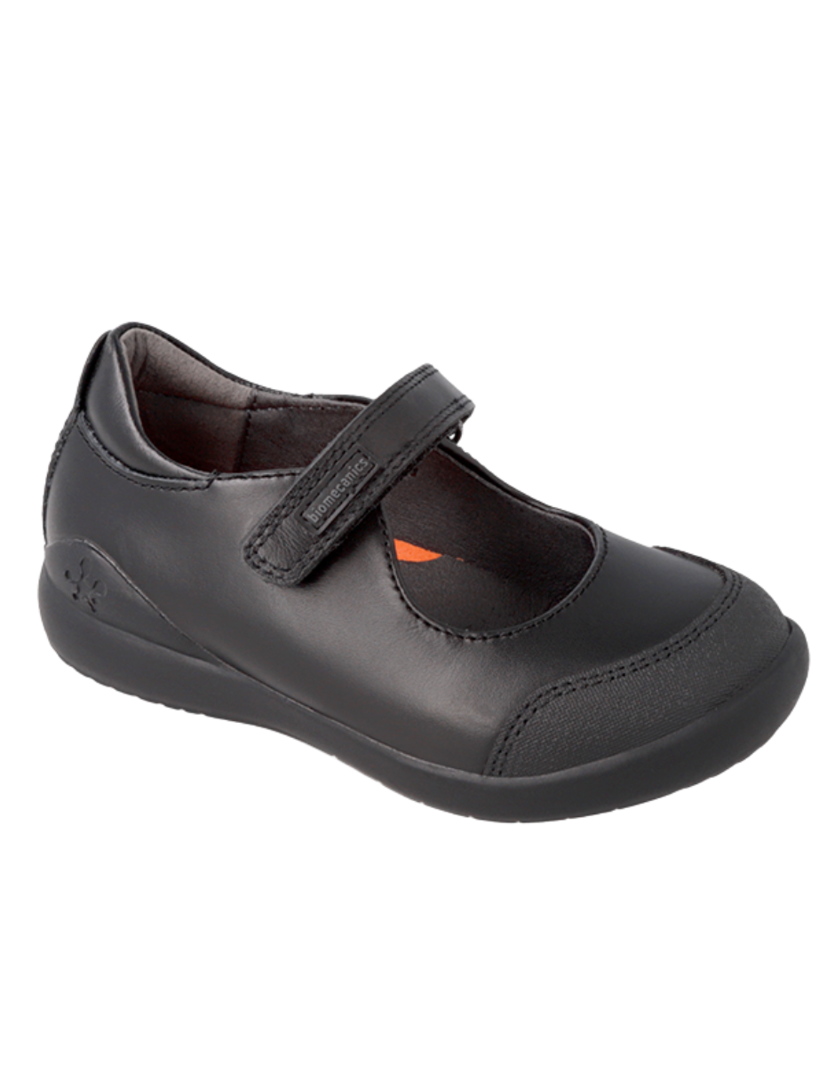 Zapato Biomecanics Escolar Piel Puntera Negros para Niña