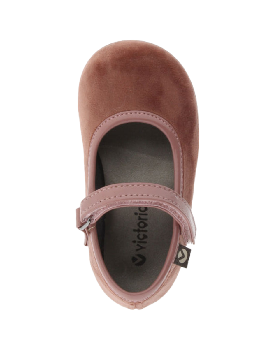 Merceditas Victoria Nude con Velcro para Niña