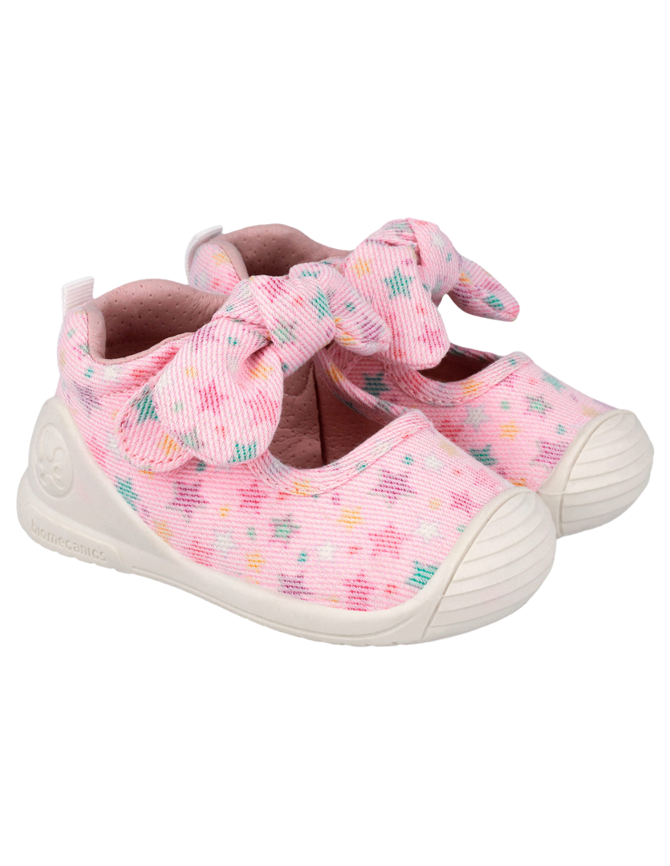 Zapato Biomecanics Rosa Estampada de Mercedes para Bebe